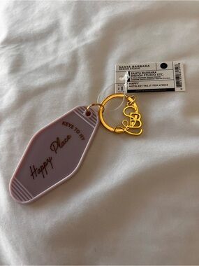 Santa Barbara Happy Place Lavender Key Chain Key Fob NEW